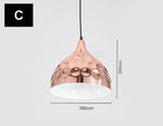 Suspension chromé en plusieurs formes avec ronds Polka