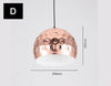 Suspension chromé en plusieurs formes avec ronds Polka