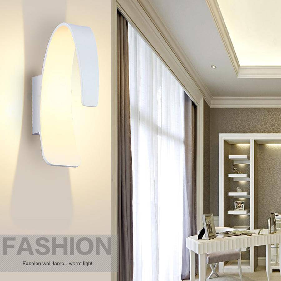 Applique design LED moderne arrondie blanche - vue 3 sur 5