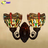 Applique murale antique rustique en verre à formes colorées FUMAT