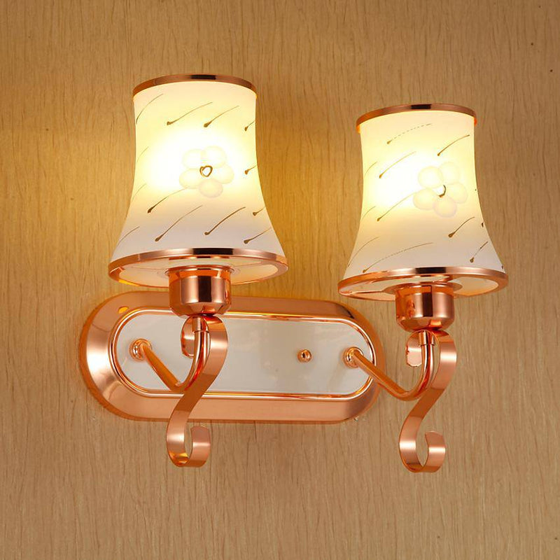 wall lamp rose gold wall with lampshade Aisle