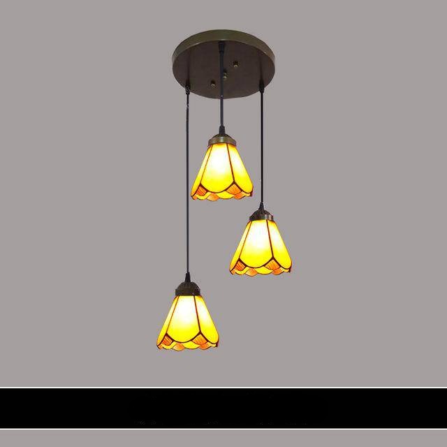 Lámpara de suspensión design Vidrio de color mediterráneo