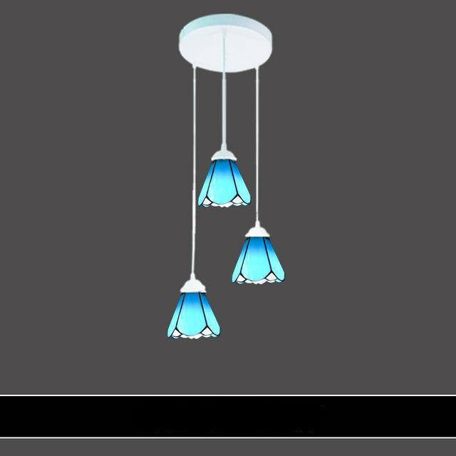 Lámpara de suspensión design Vidrio de color mediterráneo
