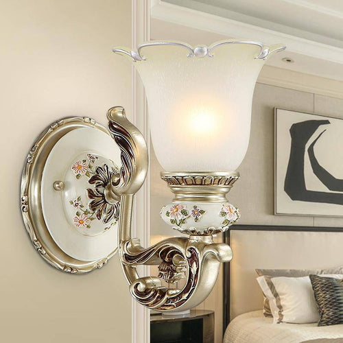 wall lamp antique resin wall mural with flowers