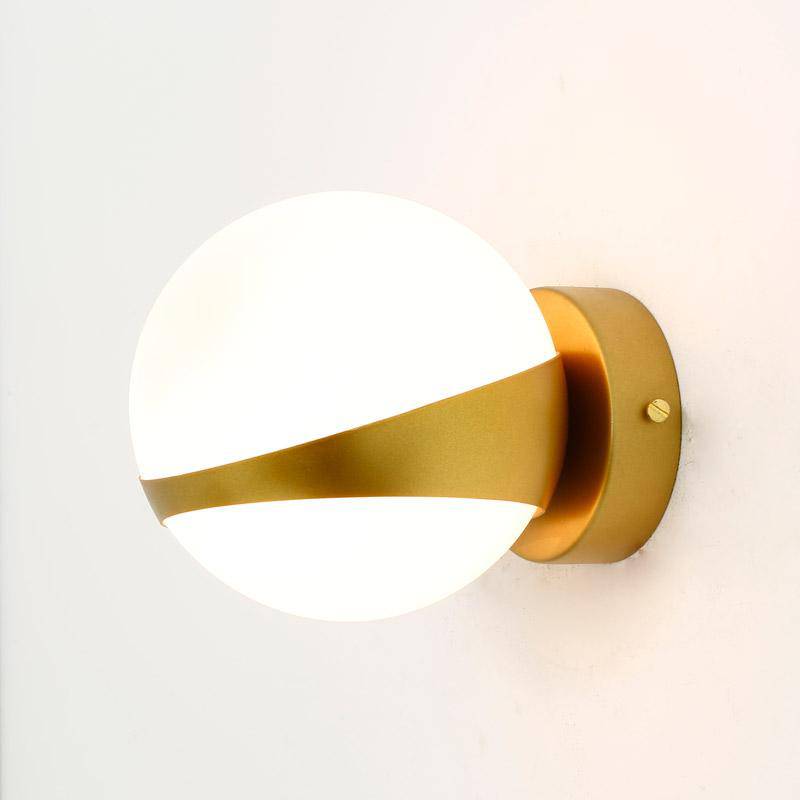 wall lamp gold wall with ball