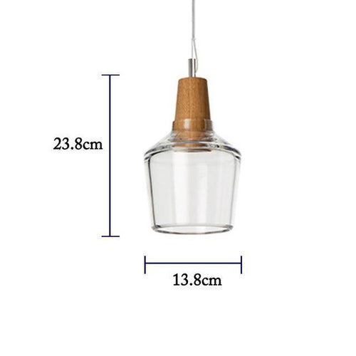 Suspension à LED en verre de différentes formes