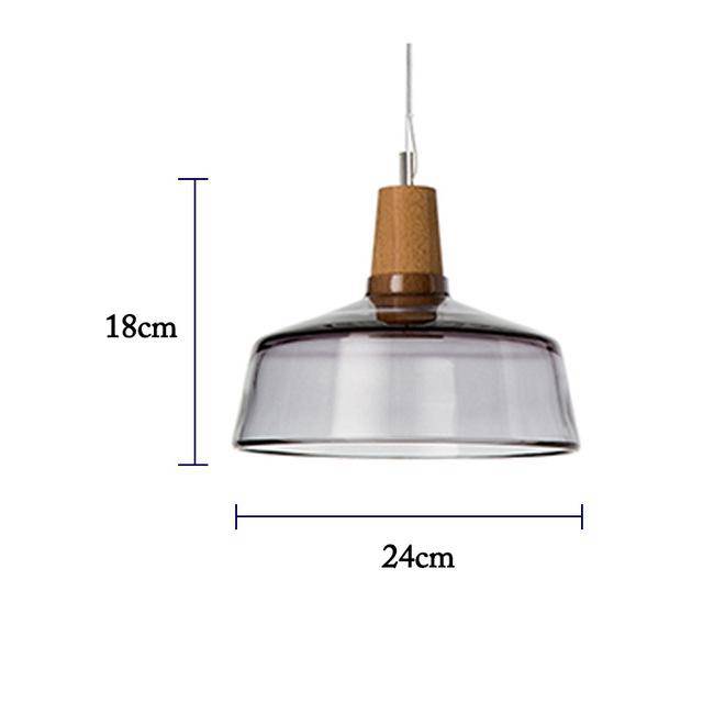 Glass LED pendant light of different shapes