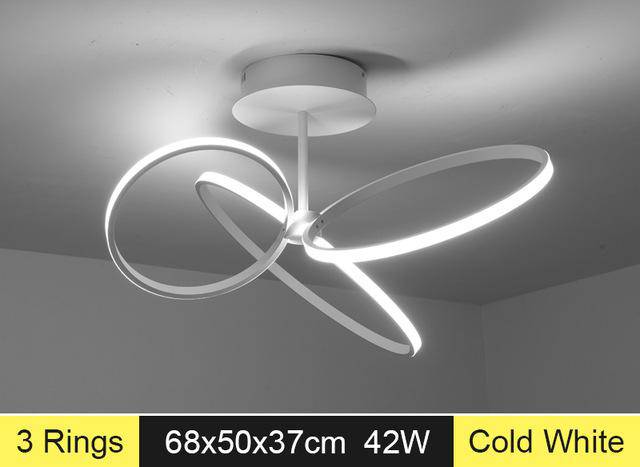 LED Design ceiling with hoops