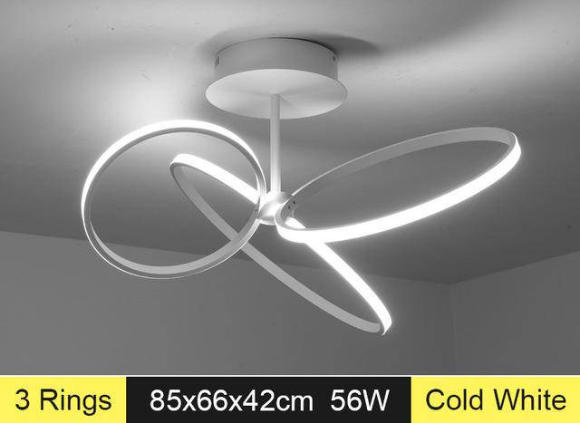 Lámpara de techo design con aros LED