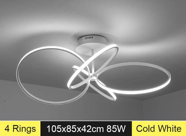 Plafonnier design à LED à cerceaux - vue 4 sur 6
