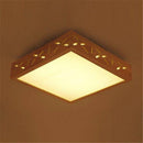 Plafonnier LED carré style japonais