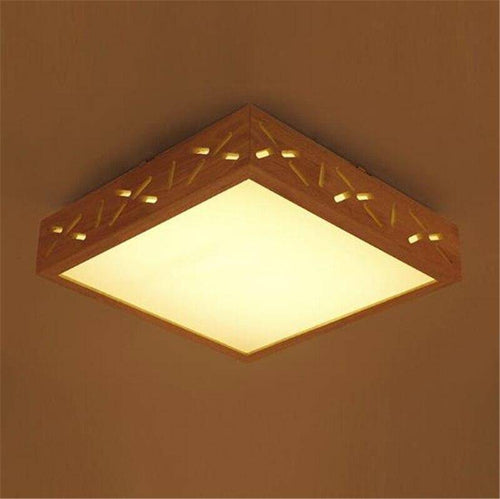 Plafonnier LED carré style japonais