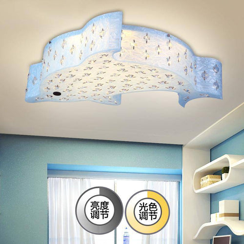 Lámpara LED de techo para niños con forma de delfín