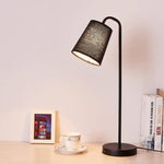 Lampe de chevet et bureau à LED avec pied droit et abat-jour