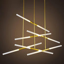 Suspension design doré en tube chic
