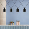 Suspension design moderne noir style loft