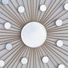 Miroir mural décoratif soleil rond en métal Moderne
