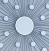 Miroir mural décoratif soleil rond en métal Moderne