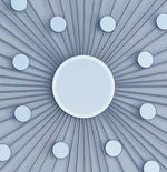 Miroir mural décoratif soleil rond en métal Moderne