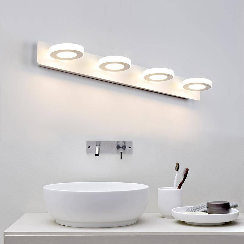wall lamp with table and mirror with LED in the round Desk