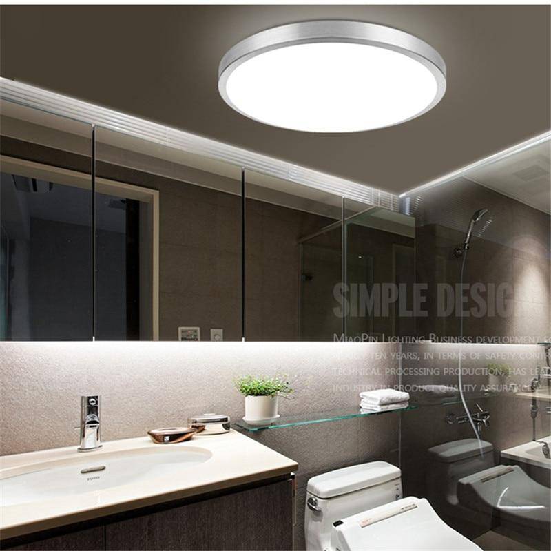 Round chrome-plated LED ceiling lamp waterproof Sensor