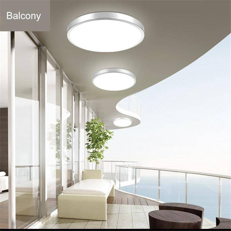 Round chrome-plated LED ceiling lamp waterproof Sensor