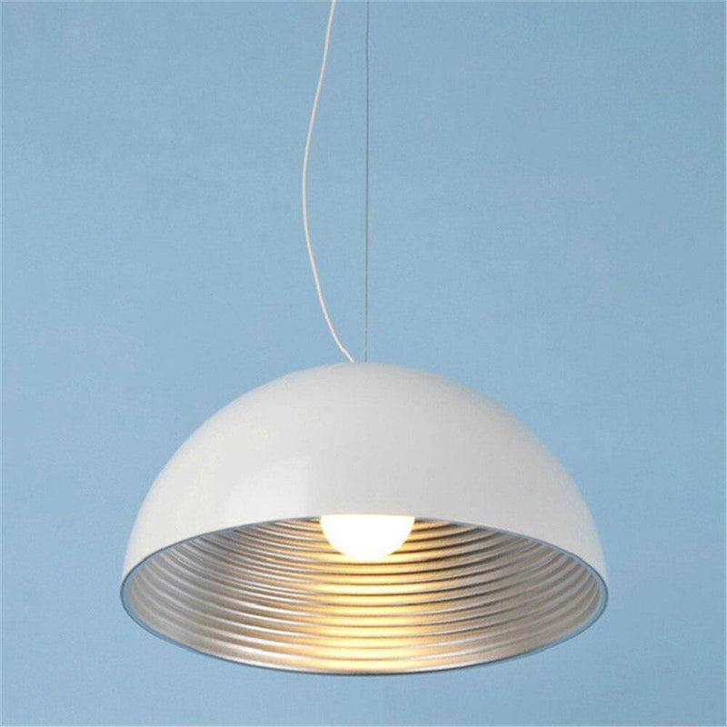 Lámpara de suspensión design LED con pantalla metálica redondeada Loft