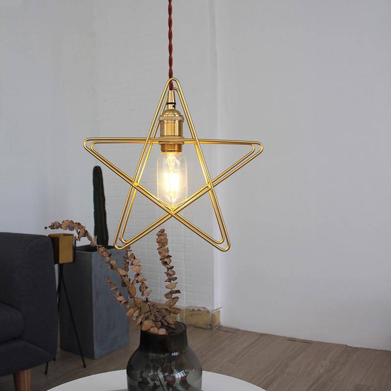 Suspension design LED style étoile en métal Loft