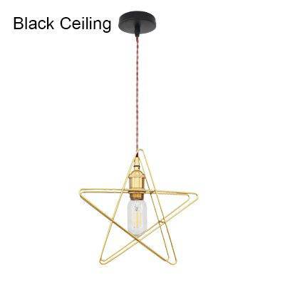 Lámpara de suspensión design Estrella metálica estilo LED Loft