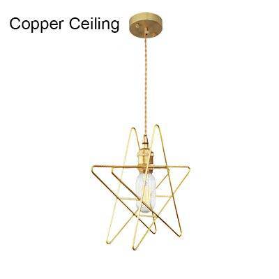 Suspension design LED style étoile en métal Loft - vue 4 sur 5