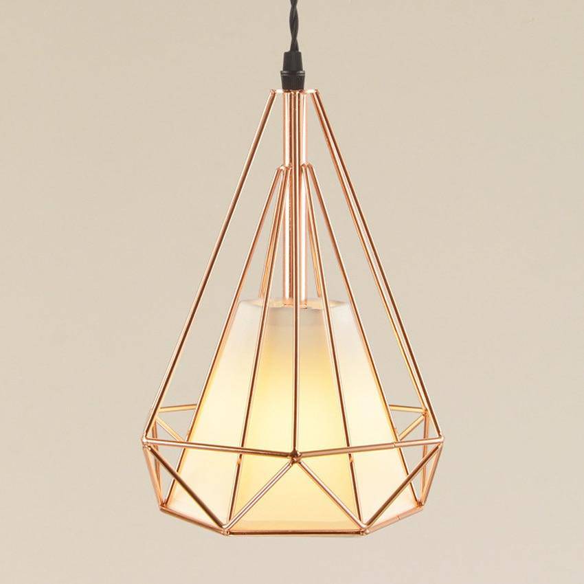 Suspension cage pyramidale vintage - vue 5 sur 9