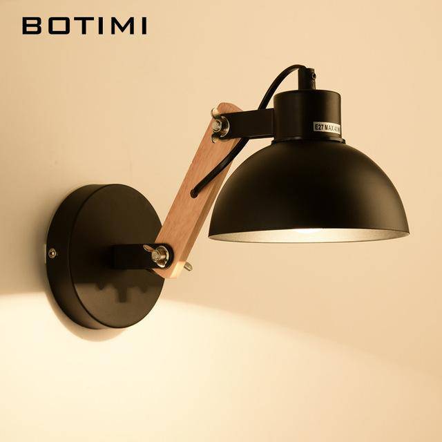 Applique design en bois et métal ajustable Sconce - vue 4 sur 4