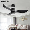 Ventilateur de plafond design LED à pales ondulées (noir ou blanc)