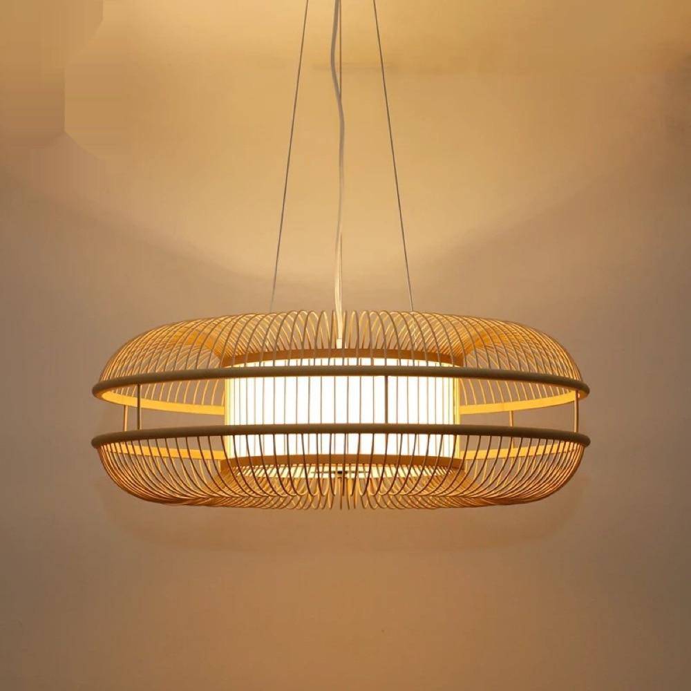 Suspension design ovale en bambou Chandy - vue 4 sur 5