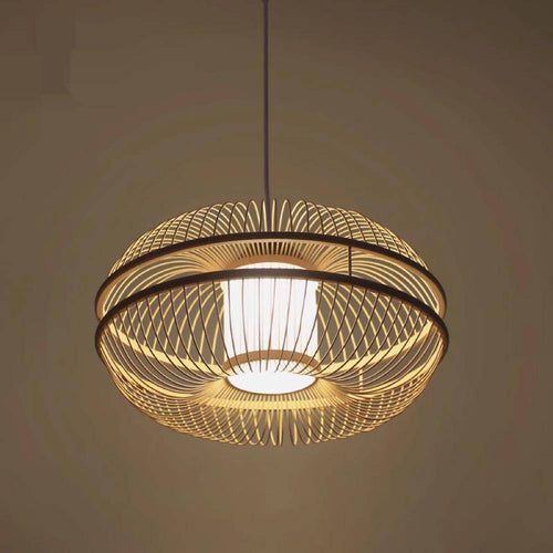 Suspension design ovale en bambou Chandy