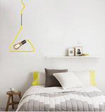 Suspensions design LED en forme géométriques de couleurs