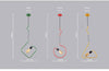 Suspensions design LED en forme géométriques de couleurs