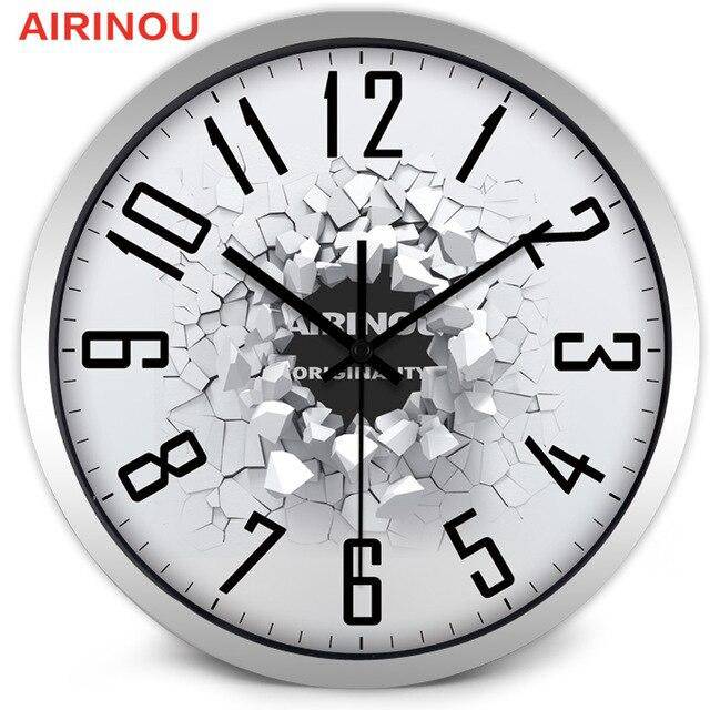 Horloge murale design style cassure 3D Effect