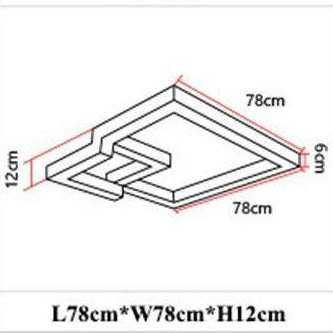 Lámpara LED de techo design 3D en metal