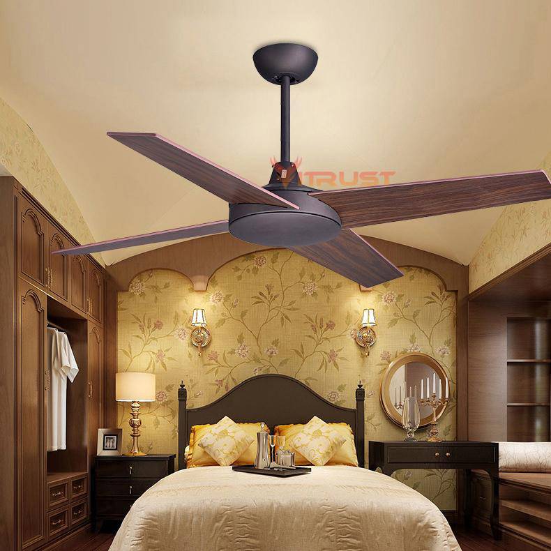 Ventilateur de plafond avec 4 pales en bois Wood