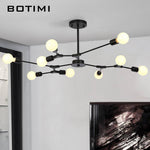 Lustre design à LED avec branches noires Pendente
