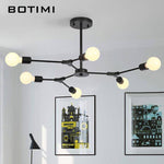 Lustre design à LED avec branches noires Pendente