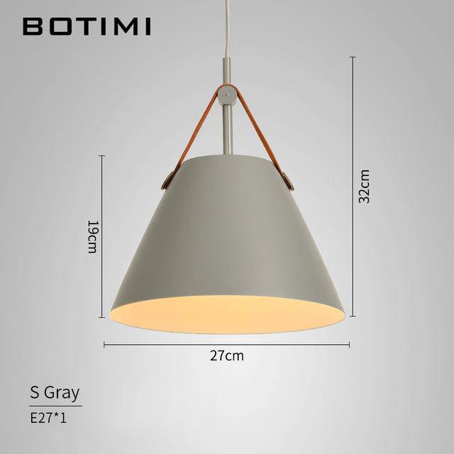 Suspension design LED en métal et tissu Botimi