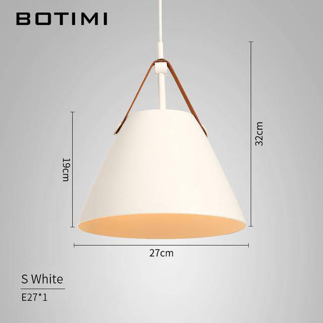 Suspension design LED en métal et tissu Botimi