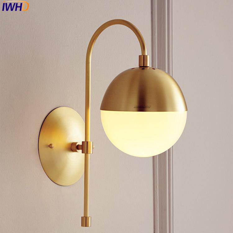 wall lamp modern LED design gold Copper