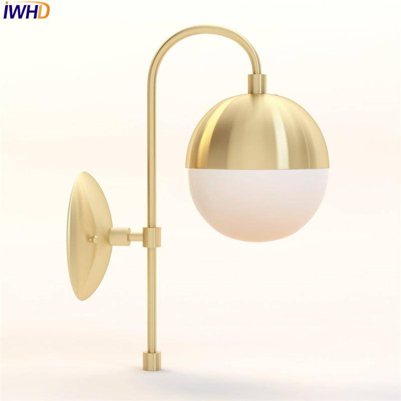 wall lamp modern LED design gold Copper