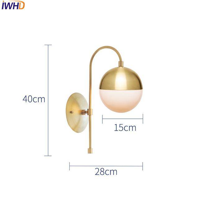 wall lamp modern LED design gold Copper