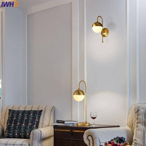 wall lamp modern LED design gold Copper