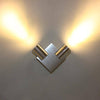 Applique murale LED chromée avec deux spots