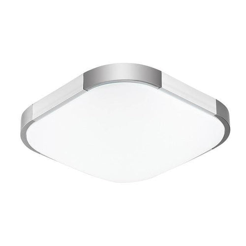 Plafonnier LED chromé carré à angles arrondis Faceplate